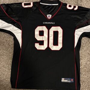 Reebok Black and White Cardinals Jersey